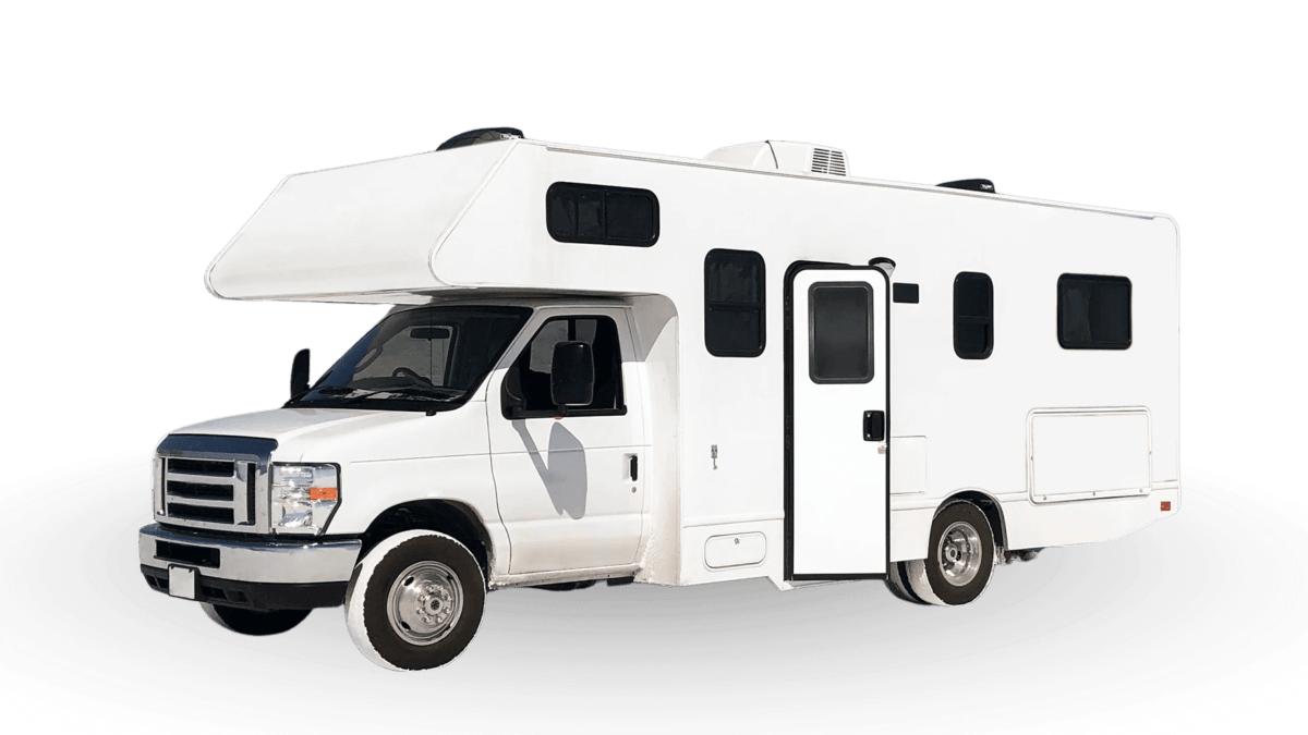 White recreational vehicle